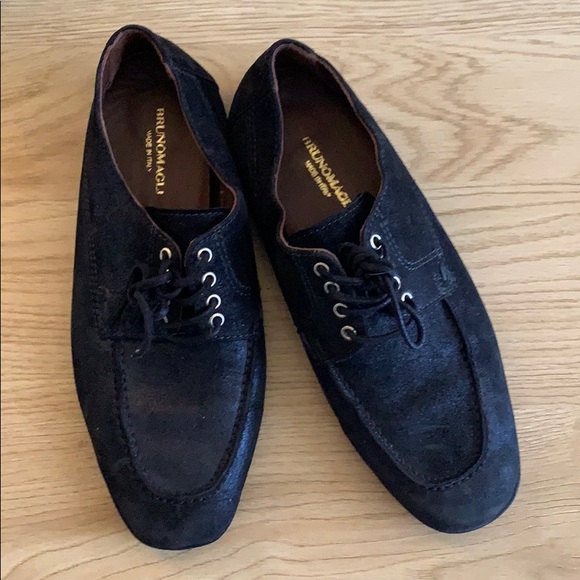 bruno magli blue suede shoes